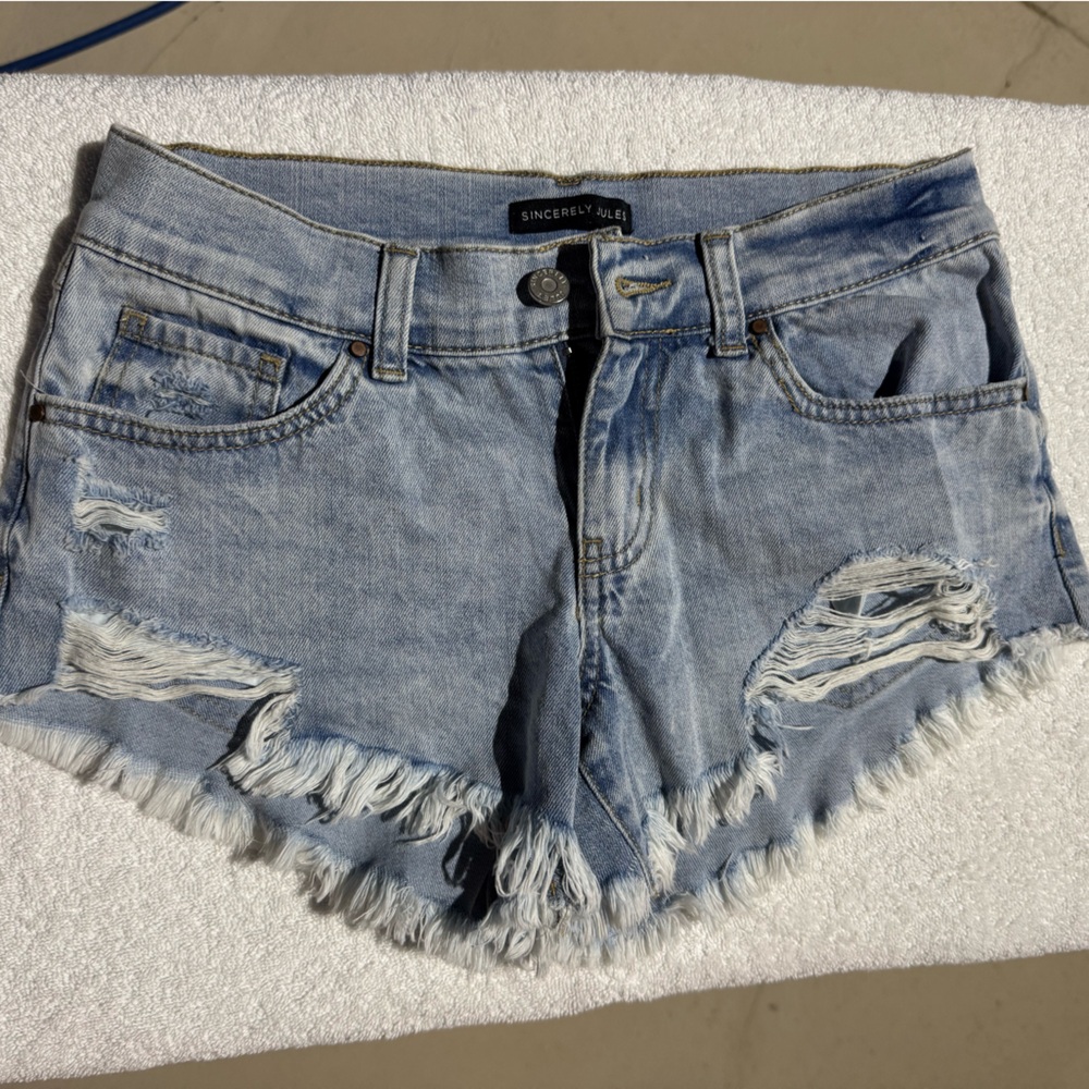 Sincerely Jules Light Denim Shorts